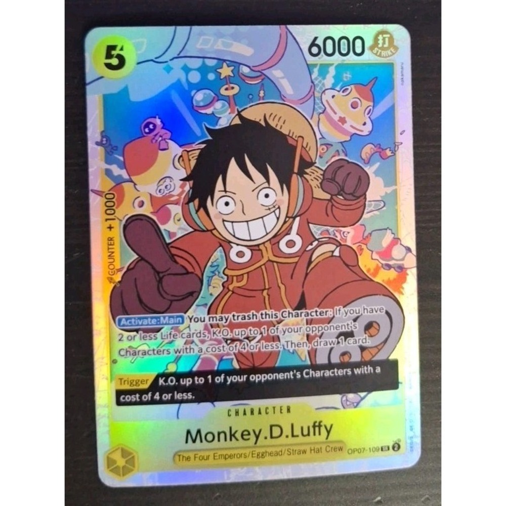 One Piece Monkey D Luffy OP07-109 500 Years In The Future English ERROR MISPRINT